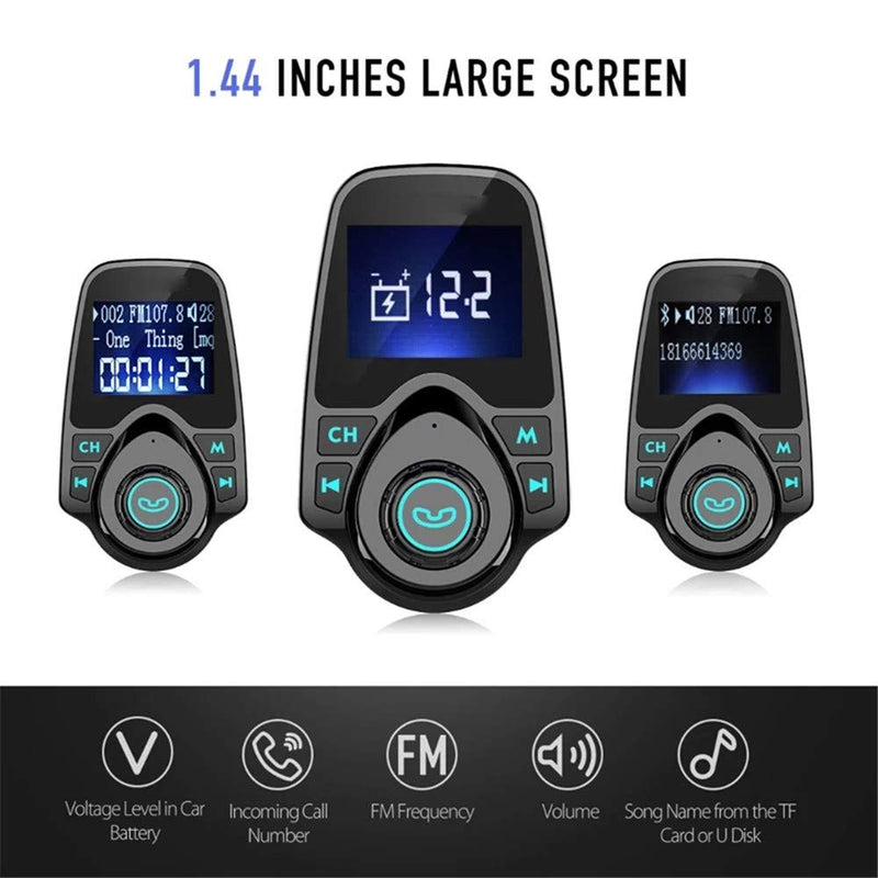 T11 Wireless Bluetooth FM Transmitter Handsfree Car Kit MP3 Player Wireless Bluetooth Adapter with Dual USB Port Car Kit