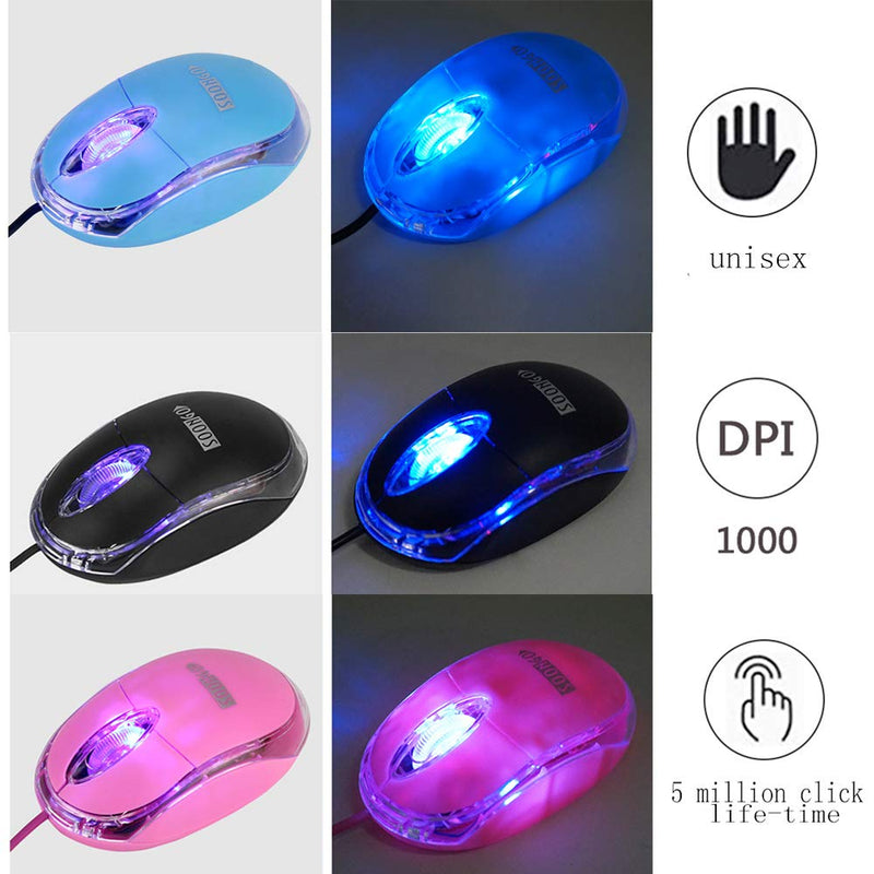 Pink Mini Mouse Computer Mouse Ergonomic Mouse with 1.5M Cable USB Mouse for Laptop PC Desktop mice Compatible with Windows Linux Mac fit for Office Business Home Kids and Lady by SOONGO Pink