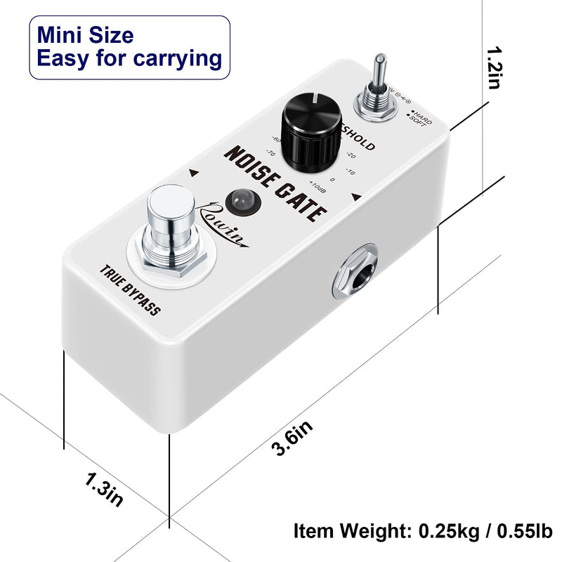 Rowin Guitar Noise Killer Noise Gate Suppressor Effect Pedal LEF-319 White