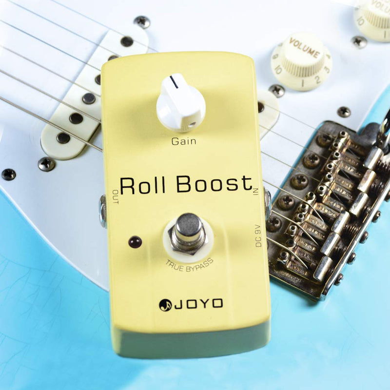 JOYO Boost Pedal Classic Circuitry up to 35dB Clean and Clear Boost for Electric Guitar Effect - True Bypass (Roll Boost JF-38) Classic,Boost Yellow