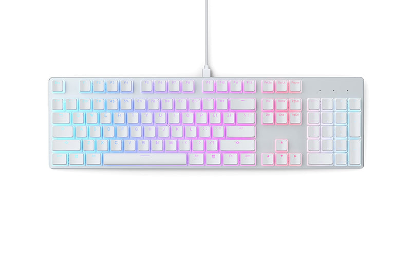Glorious Aura V2 (White) - PBT Pudding Keycaps for Mechanical Keyboards - ANSI (US), ISO Compatible - Supports Full Size, TKL, 75%, 60% Layouts Aura V2 (White)