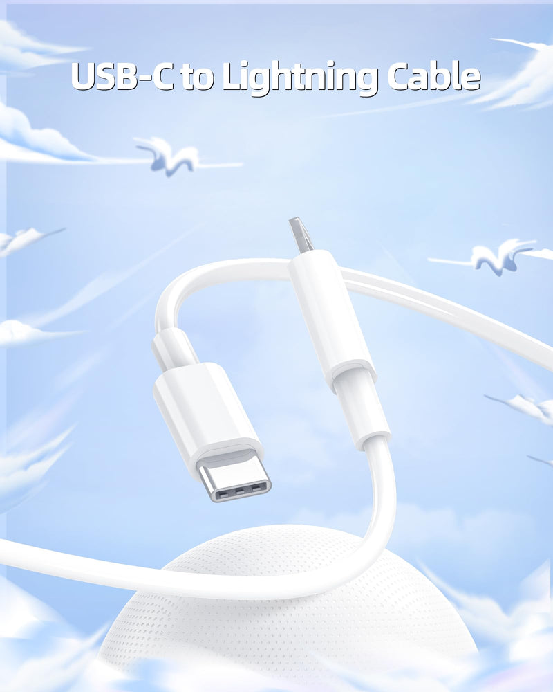 20W USB-C Fast Charger for iPad 10th Generation Gen 2022 10.9" Tablet A2696 A2757 A2777 with 2 Charging Ports and C-C AC Power Supply Adapter Cord Cable