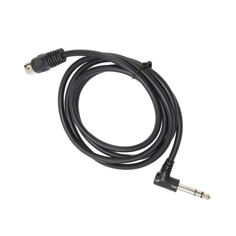Goshyda 1/4 Inch to DIN 5 Pin Cable, 90 Degree 6.35mm Male to MIDI 5Pin Male TRS Stereo Audio Cable for Speaker, Amplifier, Mixer, MIDI Keyboard, 4.9ft