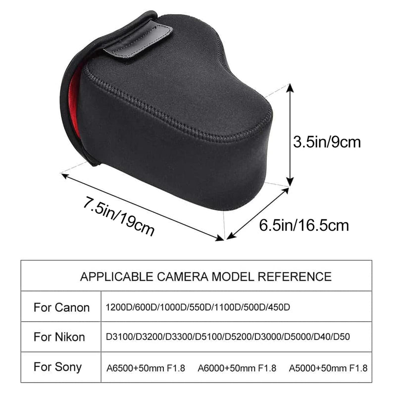 CADeN Camera Lens Bag Set 4 Pack + DSLR Camera Sleeve Case Compatible with Sony Canon Nikon Camera Case