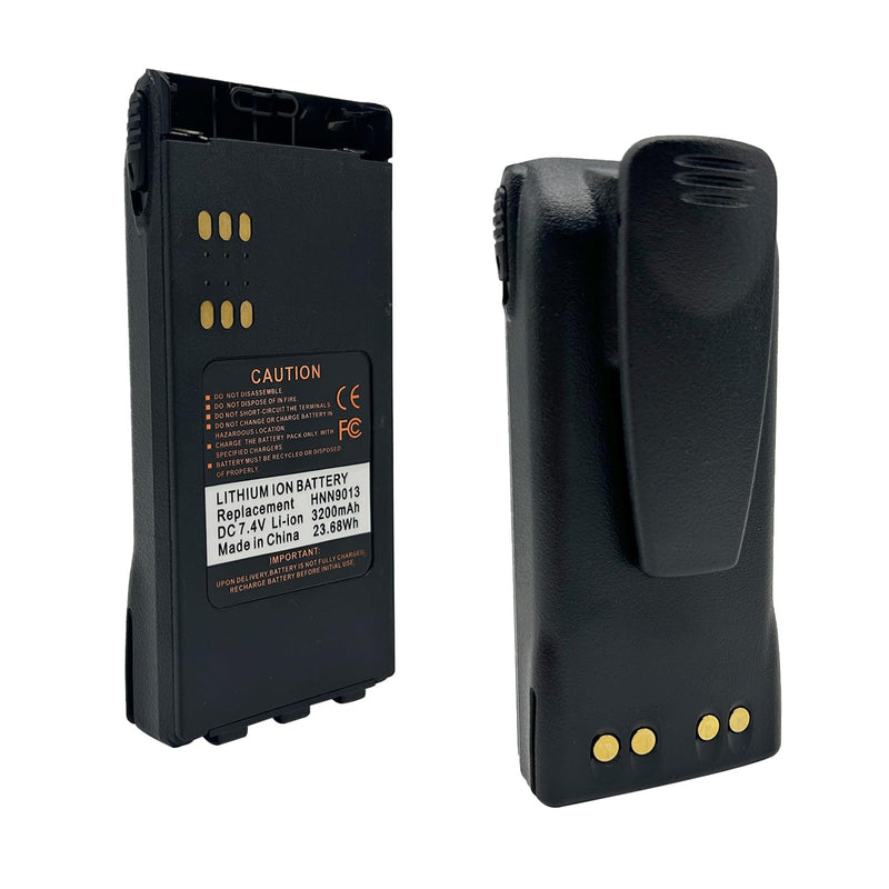 [AUSTRALIA] - HNN9013D HNN9013 7.4V 3200mAh Li-ion Battery for Radio HT1250 HT750 HT1550 HT1225 GP328 GP340 GP360 GP380 GP640 GP680 GP1280 PR860 MTX850LS MTX9250 PRO5150 PRO7150 Walkie Talkie with Belt Clip 