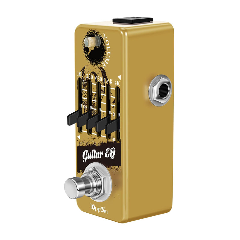 Guitar Pedals, 5-Band Guitar Graphic Equalizer Pedal with Master Level Control - True Bypass & Metal Shell