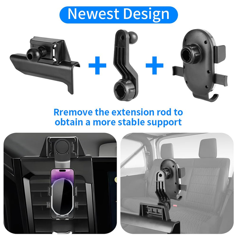 Car Phone Holder For GMC Sierra 1500 Elevation/SLE /SLT 2022 2023 2024 2025 2026，Sierra 2500 3500 SLE /SLT 2024-2026【Only 13.4-inch screen】Auto Accessories Interior Cell mobile Mount case accessory