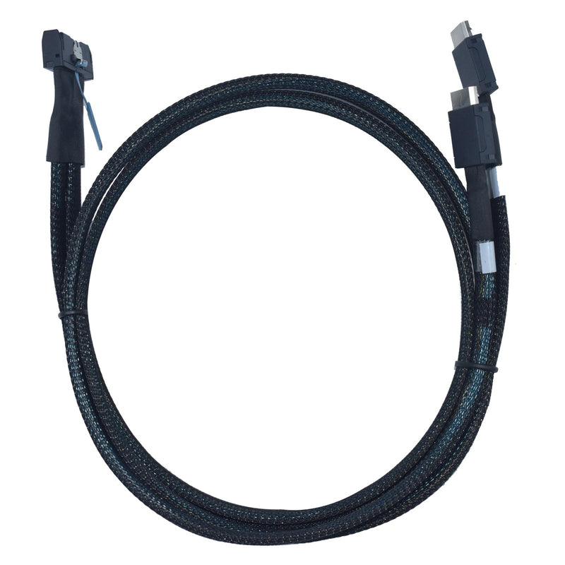 PCIe 5.0 MCIO x8 to Dual Oculink SFF-8611 4i Cable | 2.6 feet(80 cm), 2-Port Oculink 4i