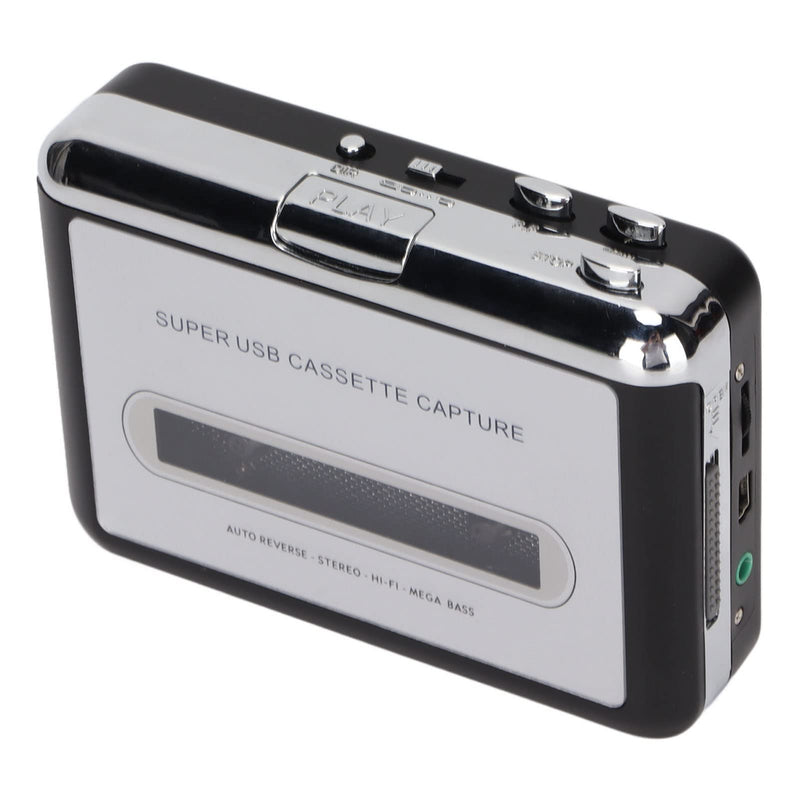 ASHATA Cassette to MP3 Converter Player, Portable Cassette Player with Headphones, 3.5mm Audio Jack, Convert Tapes to MP3 Cassette Tape Player for Laptop PC Car EC218