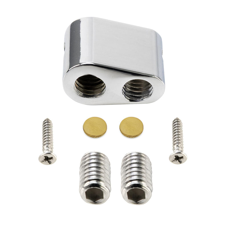 [AUSTRALIA] - Zinc Alloy Bass Bridge String Locks Individual Locking String Retainer Clamps Electric Bass Guitar String Locking Nut for 6-String Headless Electric Bass Replacement Parts Chrome 6 Piece 
