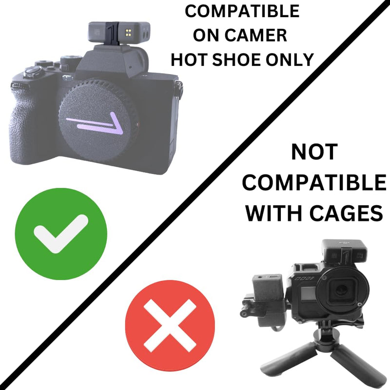 [AUSTRALIA] - Cold Shoe Mount Replacement for DJI Mic, 3D Printed, Fits Camera Hot Shoe Mounted (3 Pack), Black, BCDM1M 