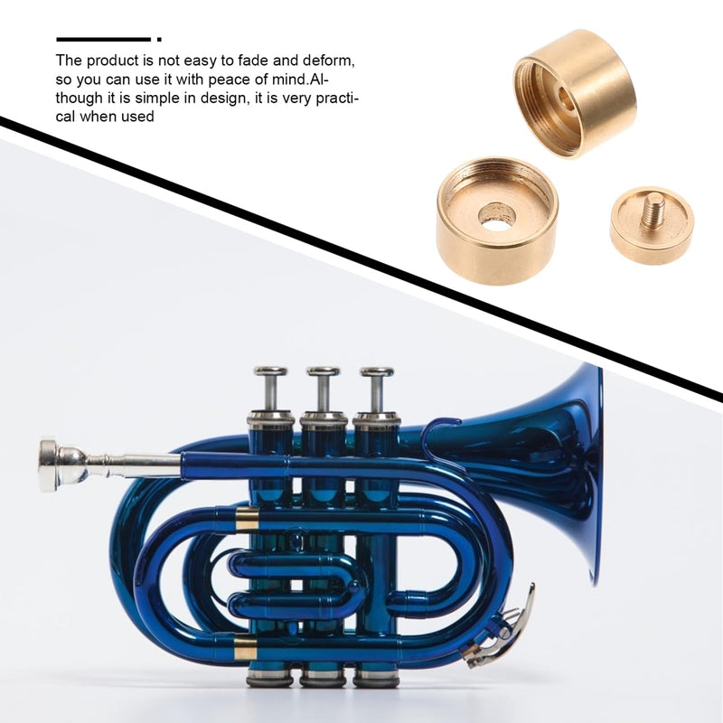 Vaguelly 1 Set Bonnet major Trumpet Button Buckle Upper and lower cover button trumpet Valve Replacement Parts Accessories clothes button piston copper washer Copper Press Covers