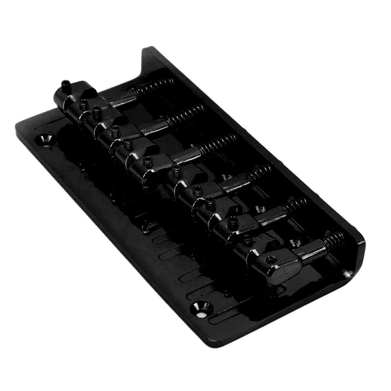 LiebeWH 6 String Zinc Alloy Bass Bridge Adjustable Multifunctional Vintage Electric Bass Bridge Replacement Parts (Black), LiebeWH6swm52ge3h-12 Black