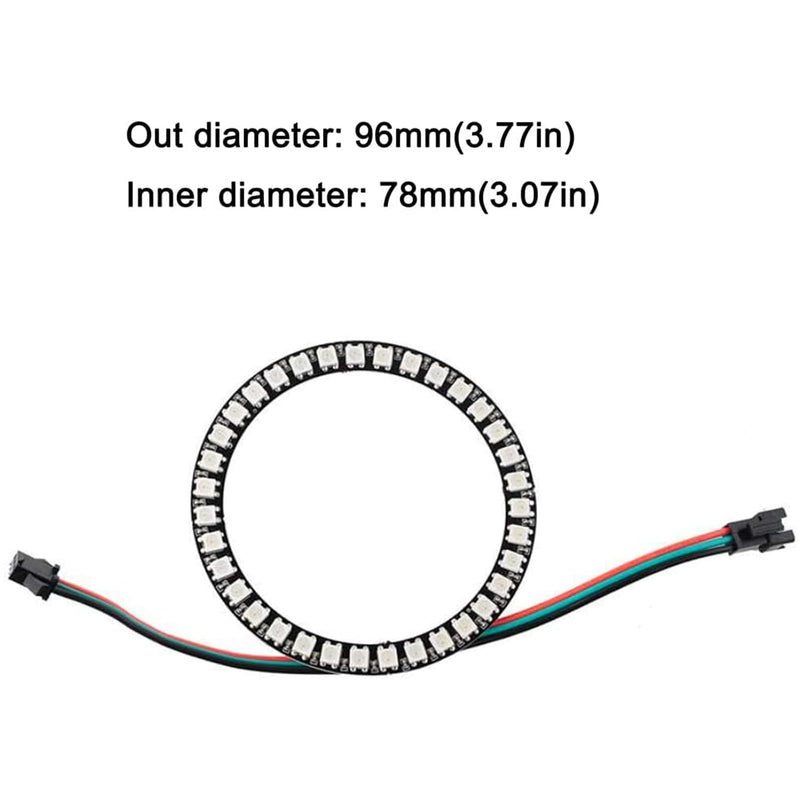 Sparkleiot WS2812B Pixel Ring 35 LEDs 5050 RGB - Individually Addressable Full Colour LED Ring with Integrated WS2812 IC for Arduino, Raspberry Pi, ESP8266 (DC5V + LED Controller)