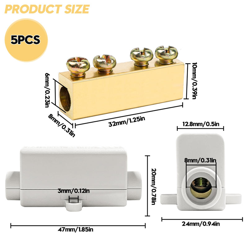 LPZMPZ Cable Connector Terminal Strip for 2.5 to 16 mm² Wire Terminal Block Connection Clamps Conductor Clamps Electric Main Cable Branch Terminal Terminal Terminal 1000 V 100 A