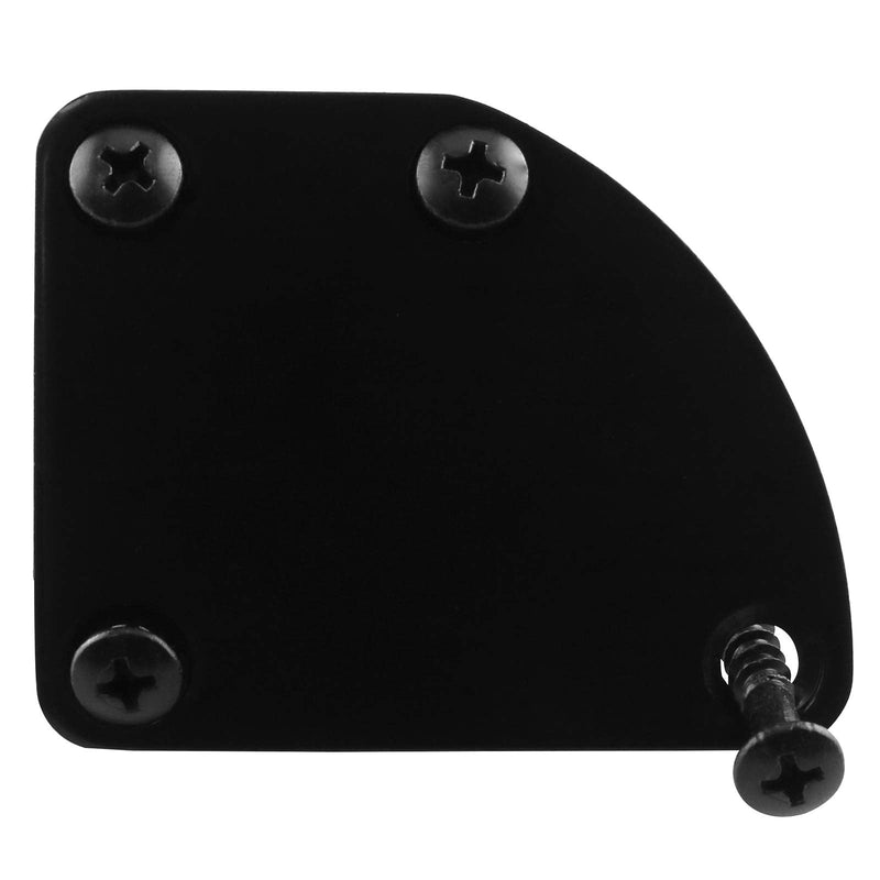 1 SET Electric Guitar Neck Plate Curved Cutaway Semi Round Neck Joint Back Mounting Plate 4 Holes with Screws Compatible with Guitar Bass Parts Replacement