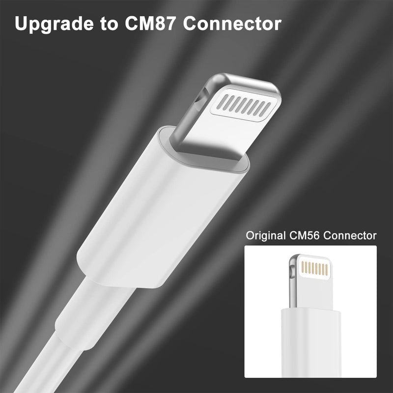 2pack 10ft iPhone Charger, [Apple MFi Certified] Long iPhone Charger Cord 10 ft, Apple Lightning to USB Cable, 10 Foot Fast Charging Cords for iPhone Charger 14/13/12/11/13 Pro/13 Max/X/XS/XR/XS 10ft*2 White