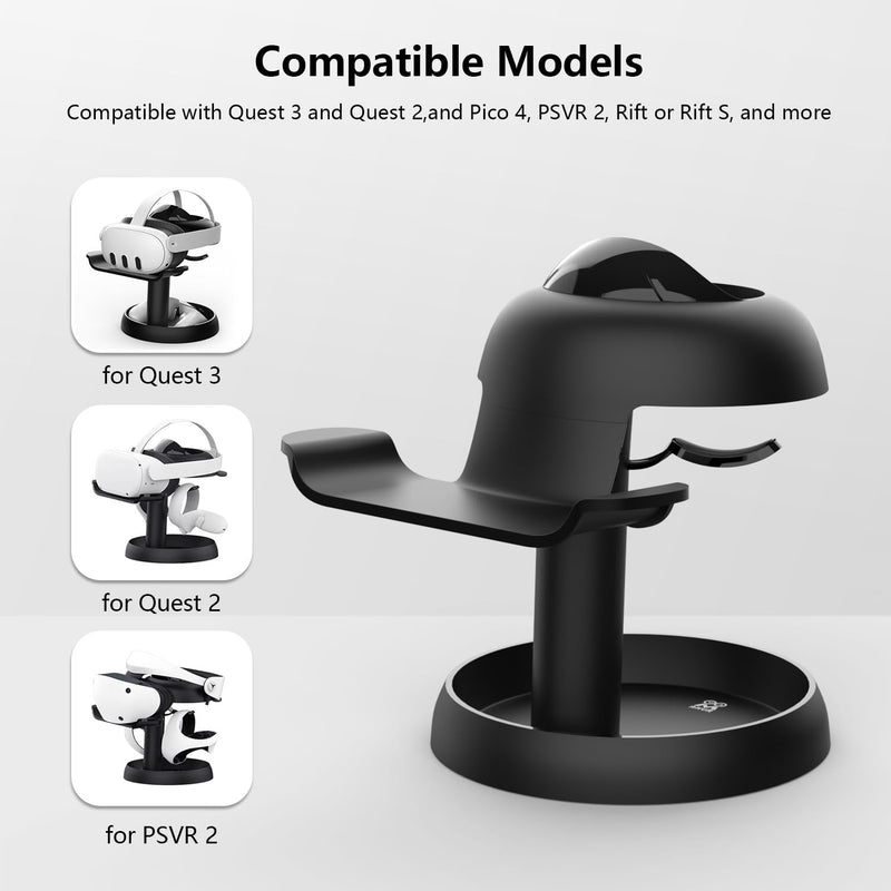 AMVR Handle Attachments Compatible with Meta/Oculus Quest 3 Accessories&AMVR Stand Holder Compatible with Quest 3/Quest 2/Pico 4/for PSVR 2