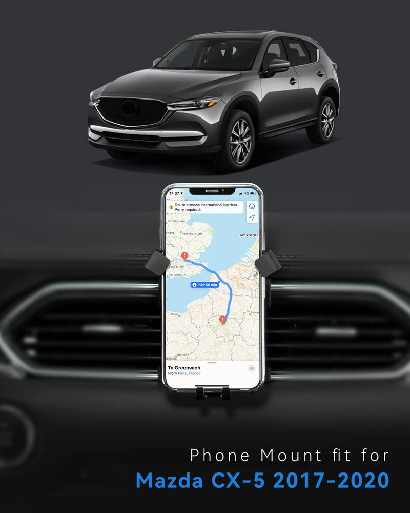 BEHAVE Phone Holder fit for cx5 Mazda,Adjustable Air Vent Phone Holder,Mazda Car Holds Mount fit for Cx-5 2017-2024,Car Phone Mount for Smartphone,Note:not fit for 2016 CX-5 Black,Gravity