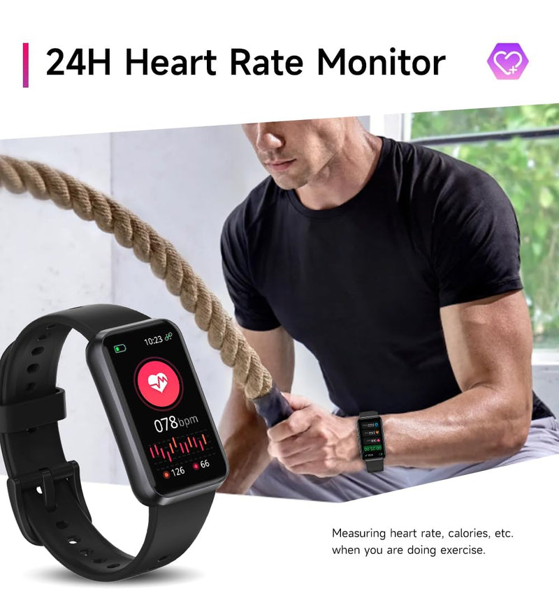 Fitness Trackers,Heart Rate Blood Oxygen Sleep Monitor,1.47‘’ OLED Display,Calorie Pedometer Steps Counter Activity watchs,Smart Band 24/7 Health Monitoring(Black) (DarkBLue) DarkBlue