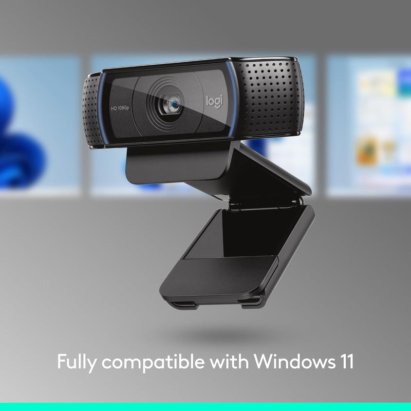 Logitech C920x HD Pro PC Webcam Full 1080p/30fps Video - Black | 30fps Video, Clear Audio, Light Correction, Works with Teams, Meet, Zoom, Nintendo Switch 2, Mac, Tablet 1 Pack 1080P/30 fps, 720p/30fps