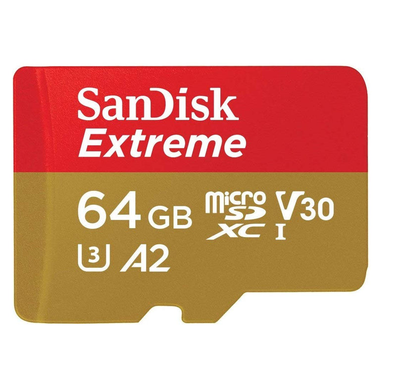 SanDisk Micro Extreme 64GB Memory Card (Five Pack) for DJI Air 2S Drone (SDSQXA2-064G-GN6MN) Bundle with (1) Everything But Stromboli MicroSD Card Reader