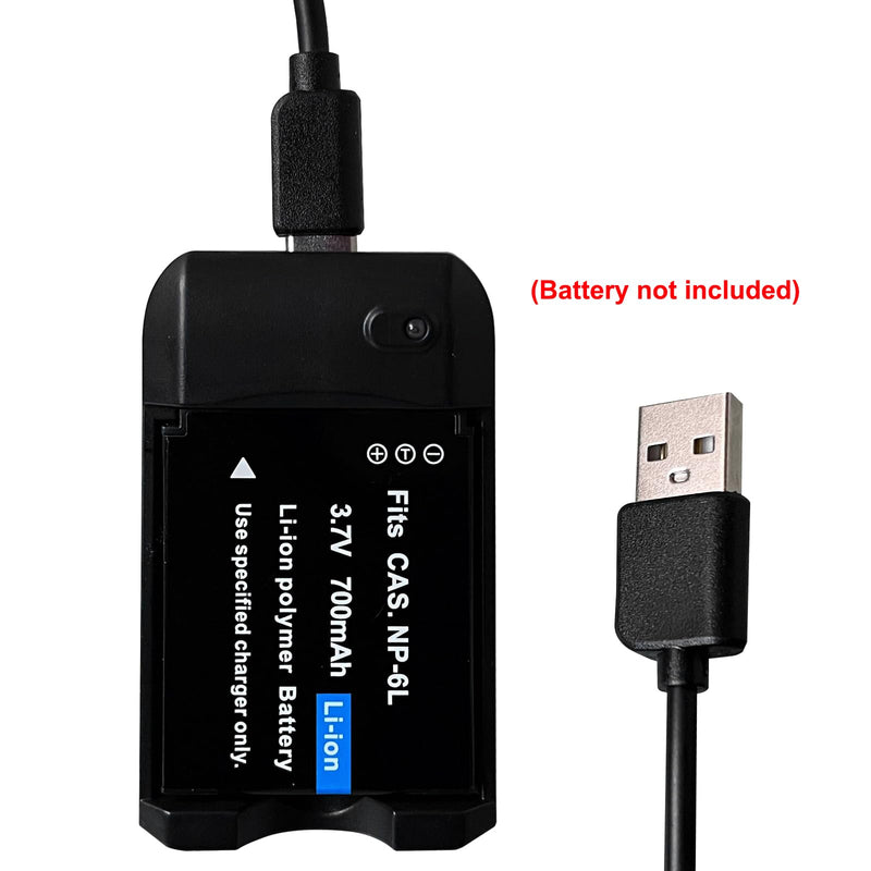 Digital Camera Battery Charger for 3.7V 700mAh NP-6L Rechargeable Lithium Battery (NP-6L Battery Charger)
