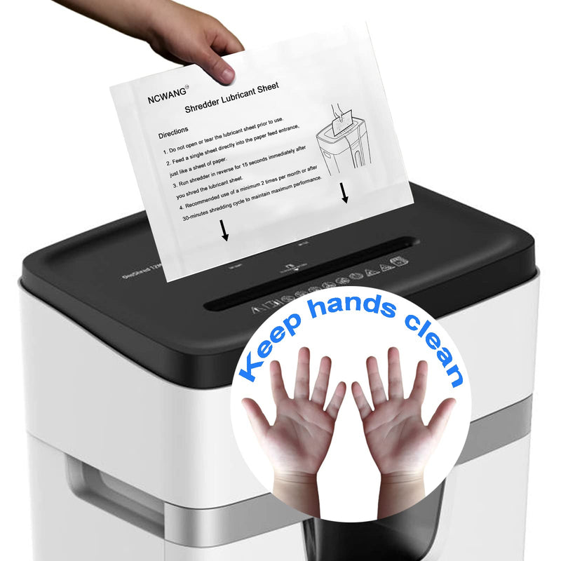 Paper Shredder Lubricant Sheets Shredder Oil Sheet for Blades (48PACK)