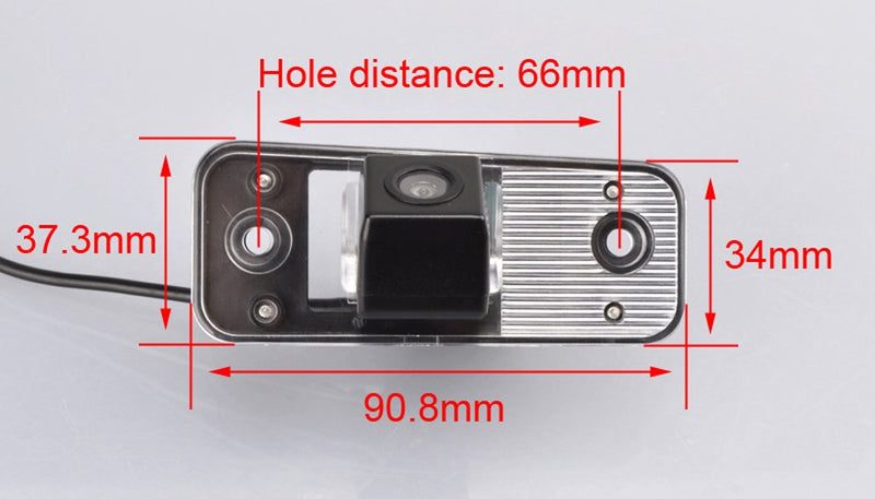 HD CCD Chip Car Rear View Camera Back up Reverse License Plate Light Parking Camera for Azera Santa FE IX45 Grandeur ix25