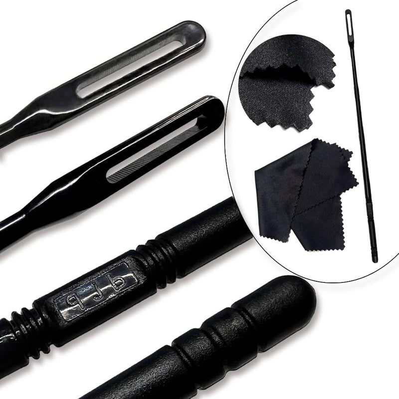 [AUSTRALIA] - Flute Cleaning Kit Flute Cleaning Rod with 4pcs Flute Cleaning Cloth Flute Cleaning Swabs Flute Polishing Cloth Flute Stick Flute Cleaner Flute Cleaning Tools for Flute maintenance tools, black 