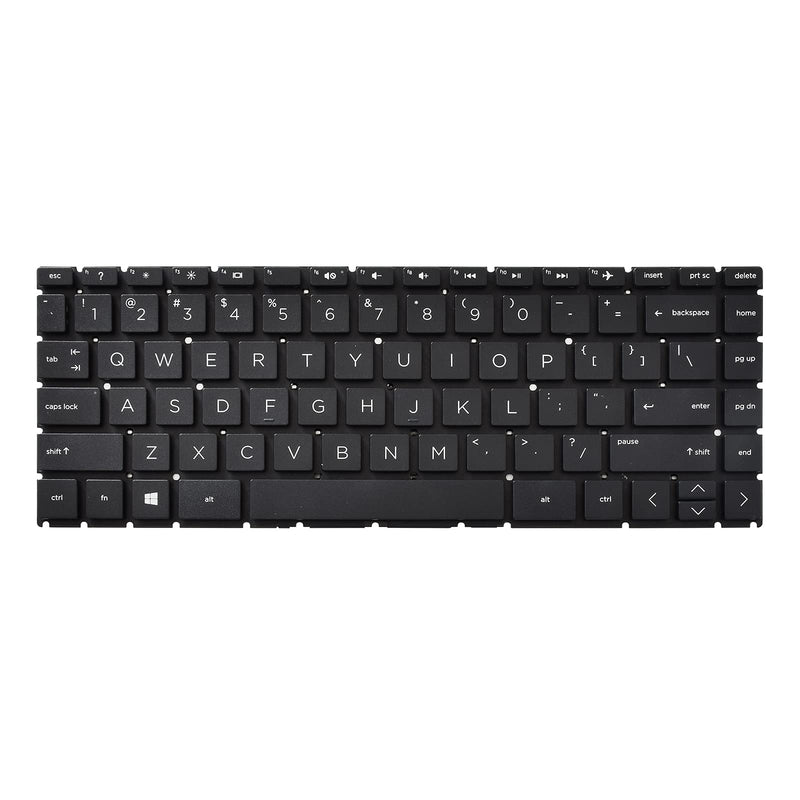 SUNMALL Replacement Keyboard Compatible with HP 14-CK 14-CD 14-cm 14-DG 1 Black US Layout (Black Without Backlit) Black without Backlit