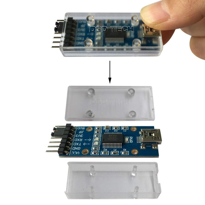DSD TECH SH-U09F USB to TTL Adapter Support 3V3 and 5V0 TTL Featuring Genuine FTDI FT232RL IC
