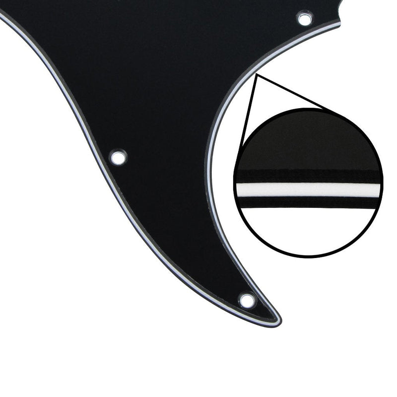 [AUSTRALIA] - FLEOR 3Ply Black HH Pickguard 11 Holes ST Guitar Pick Guard Backplate Screws Set 
