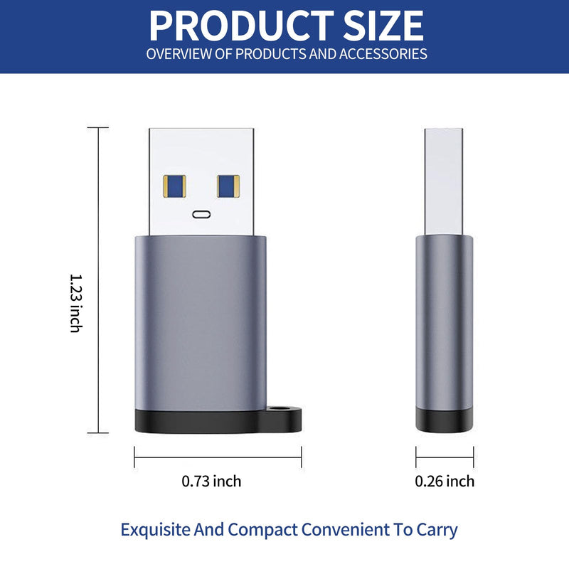 [AUSTRALIA] - USB C Female to USB Male Adapter 3 Pack, USB C to USB 3.0 Adapter, Type C to USB A Charger Cable Converter Compatible for Apple Watch iPhone 15 14 13 AirPods 3 MacBook Samsung Galaxy Google Car JHAOUS 