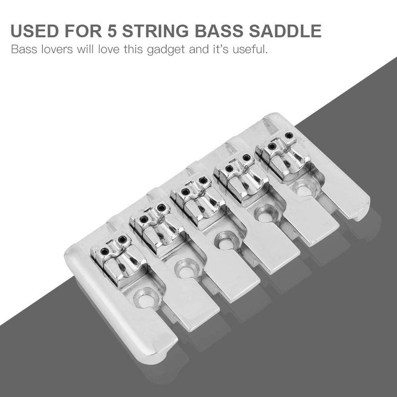 Bass Saddle, High-Quality Replacement for 5-String Electric Bass Guitar Bridge, 5 String Electric Bass Guitar Bridge, Durable Guitar Accessories for Electric Bass Players