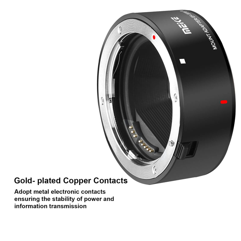 Meike Metal Lens Adapter EF-EOSR Auto-Focus Mount Converter for Canon EF/EF-S Lens to EOS-R EOS-RP R5 R6 R7 R10 C70 and RED Komodo Cameras MK-EFTR-A