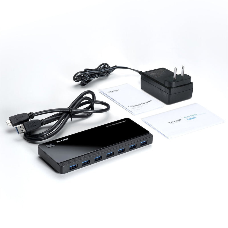 TP-Link Powered USB Hub 3.0 with 7 USB 3.0 Data Ports and 2 Smart Charging USB Ports. Compatible with Windows, Mac, Chrome & Linux OS, with Power On/Off Button, 12V/4A Power Adapter(UH720) 7 Port + 2 Charging Port
