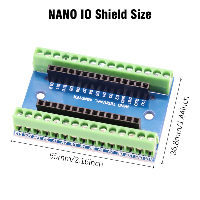 [AUSTRALIA] - Nano Extension Board RUIZHI 3 Pieces Nano IO Shield V1.O Simple Expansion Board with Screw Terminals Compatible with Arduino 