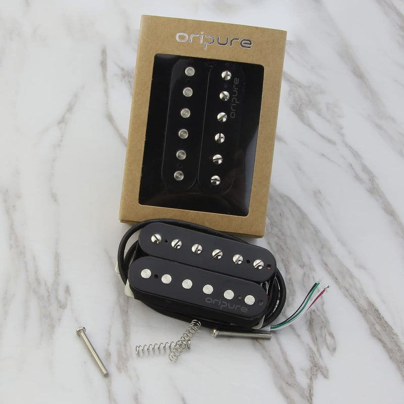OriPure Alnico 5 Humbucker Pickups Black 7-8K Neck Pickup Black Neck Pickup