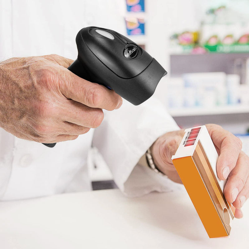 [AUSTRALIA] - NetumScan Wireless Barcode Scanner with Stand, 2-in-1 Automatic USB Cordless 1D Barcode Reader Handheld CCD Bar Code Scanner with Stand for Store, Supermarket, Warehouse 2.4G Wireless 