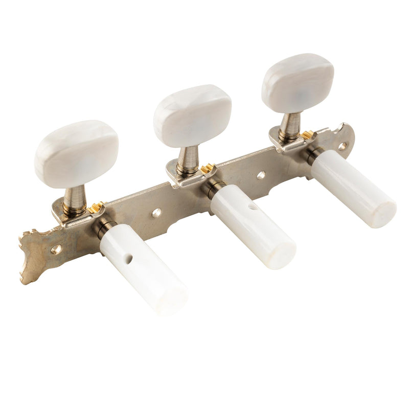 Musiclily Pro 3+3 Classical Guitar String Tuning Pegs Keys Guitar Machine Heads Tuners Set for Classical Guitar, Nickel Oval Button Oval button Nickel
