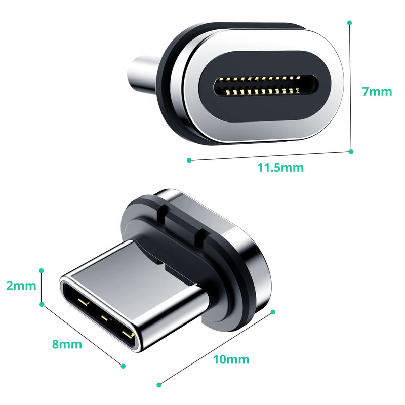 HanCenDa Magnetic USB C Adapter 4Pack