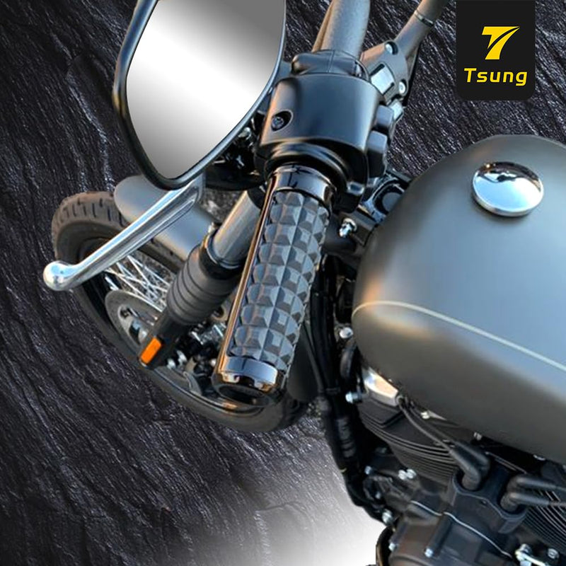 TSUNG Handlebar Grips 1 Inch Motorcycle 25MM Throttle Hand Grip Knob