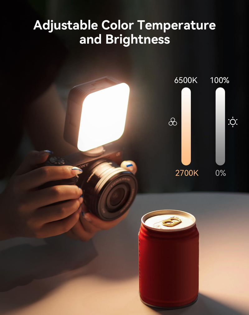 [AUSTRALIA] - SmallRig P96 LED Video Light, Portable Camera Lights, 96 LED Beads for Photography Video Lighting, Rechargeable 2200mAh CRI 95+ 2700-6500K w 3 Cold Shoe Gray 