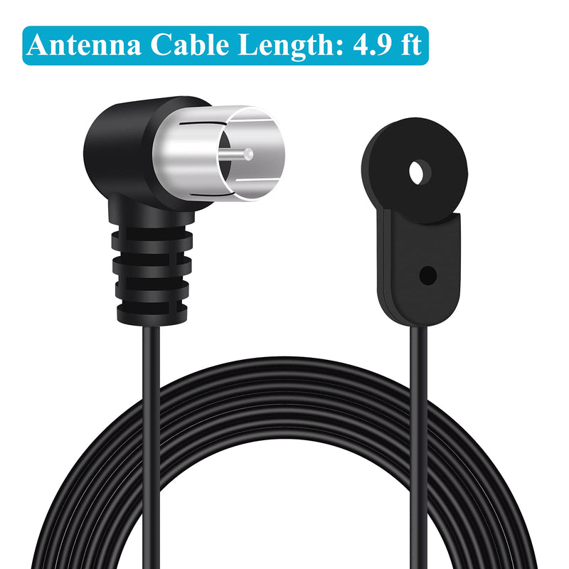 Fancasee 75 Ohm FM Antenna for Stereo Receiver Indoor FM Radio Antenna F Type Male Plug Connector Adapter Coax Coaxial Cable FM Antenna for AV Home Theater Amplifier