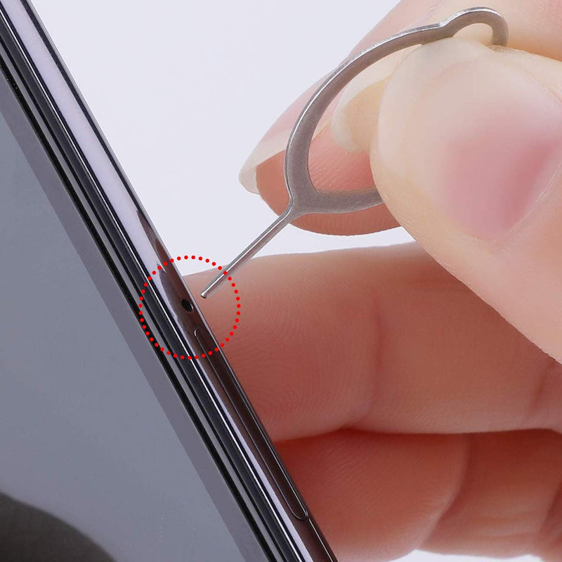 16 Pieces SIM Card Removal Openning Tool Tray Eject Pins Needle Opener Ejector Compatible with All iPhone Apple iPad HTC Samsung Galaxy Cell Phone Smartphone Watchchain Link Remover