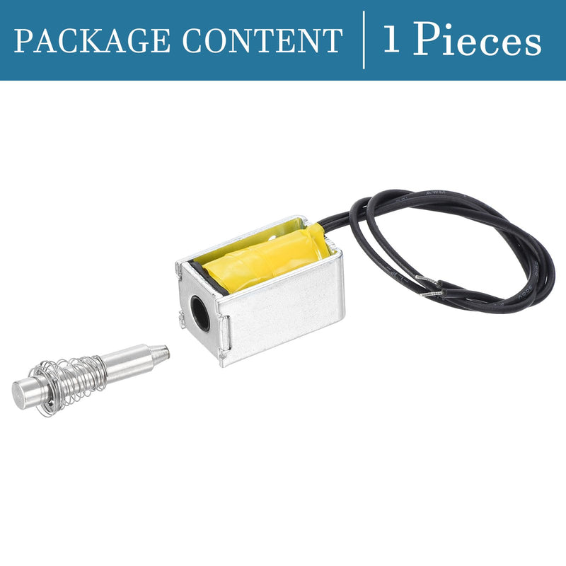 QUARKZMAN DC 3V 0.5A Open Frame Solenoid Electromagnet x 1 Piece Pressure Pull Type Open Frame Solenoid Electromagnet for Vending Machines, [Silver Tone, Black]