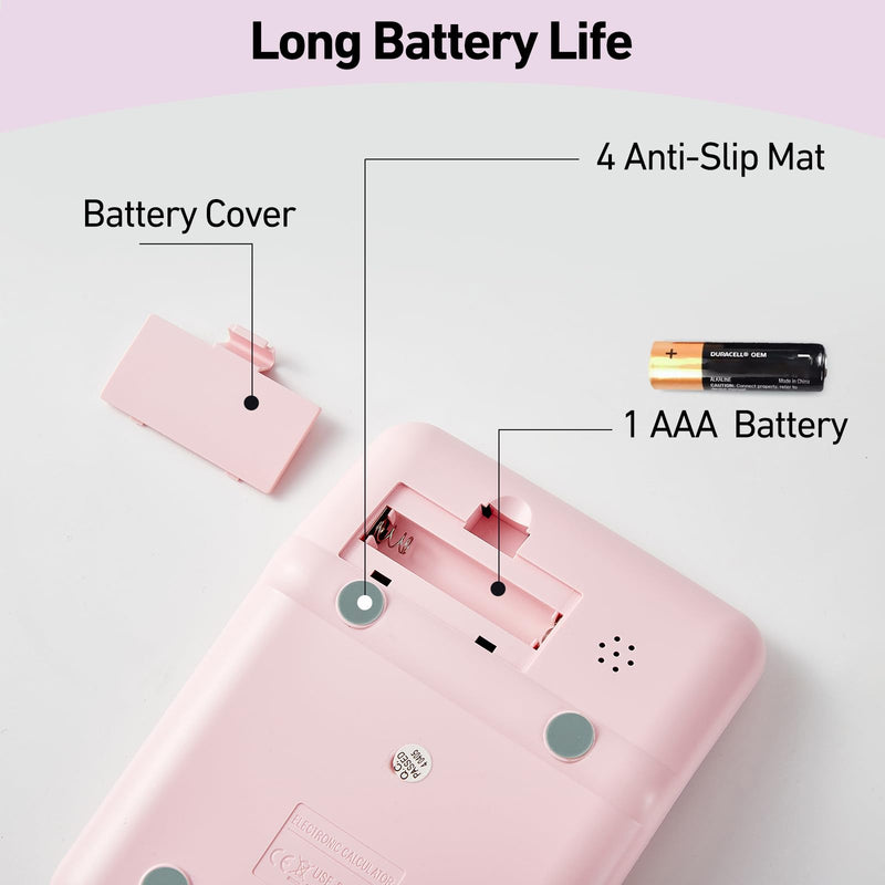 [AUSTRALIA] - Electronic Calculator,12 Digits Large LCD Display Small Desktop Calculator,Pink Basic Calculators with Big Buttons,Easy to Press Mechanical Switch Calculator Office Supplies for Home and School (Pink) 