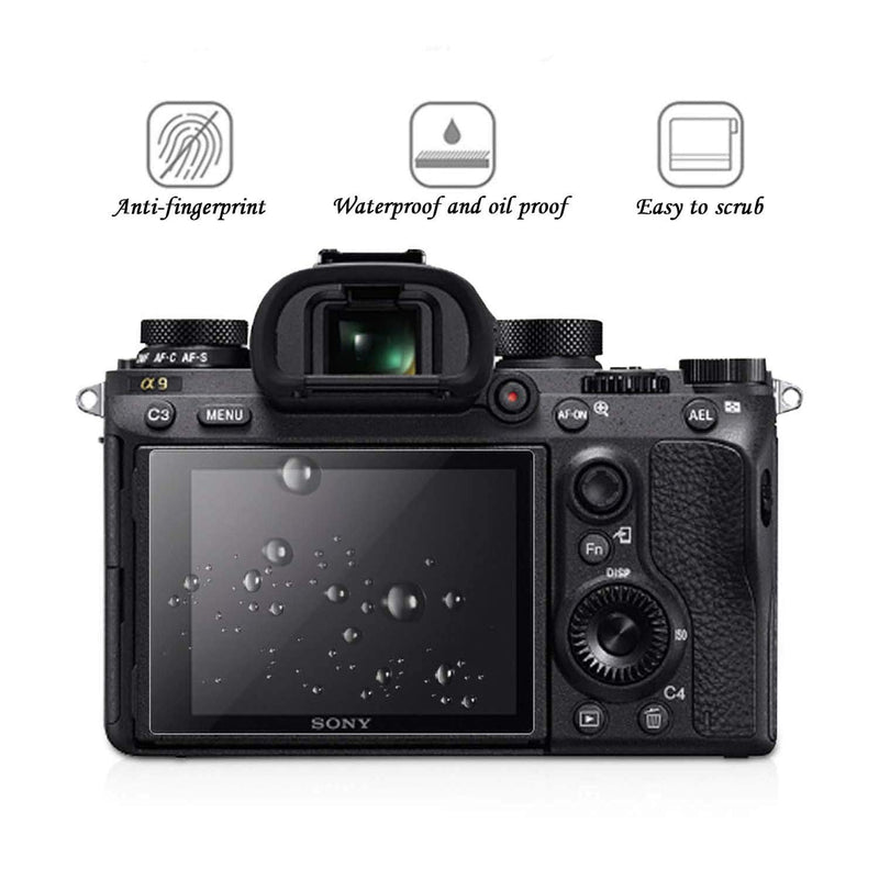 PCTC Screen Protector fit for Sony alpha 1 a7II A7III a7SII a7SIII a7RII a7RIII a7RIV RX100VII RX100VI RX100V RX100IV RX100M2 A9II,ZV-E10 RX10IV ZV-1 ZV-1M2,3 Packs Tempered Glass Screen Protector