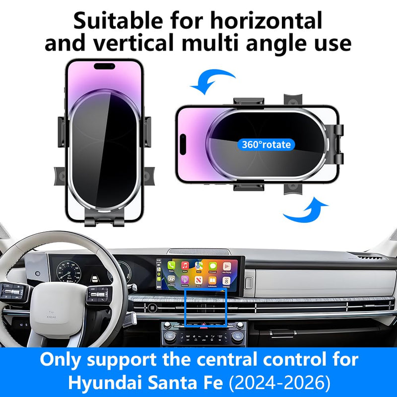 Car Phone Holder for Hyundai Santa Fe 2024 2025 2026 Auto Accessories Navigation Screen Bracket Interior Cell Mobile Phone Mount Holders case Accessory